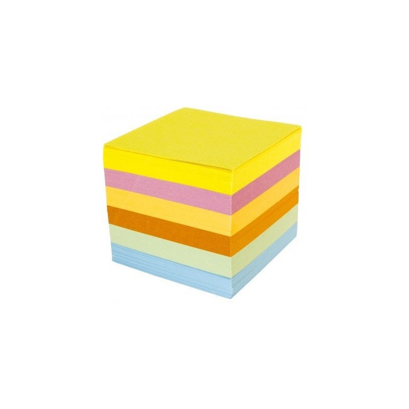 Bloczek do notatek nieklejony kolorowy 85x85x35mm NATUNA
