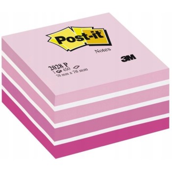 Bloczek samoprzylepny 76x76mm 450k różowy POST-IT 2028-P UU009542984 3M