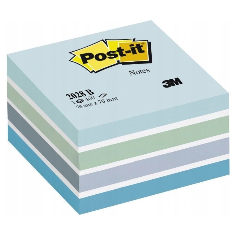Bloczek samoprzylepny 76x76mm 450k niebieski POST-IT 2028-B FT510093212 3M