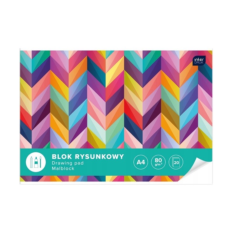 Blok rysunkowy A4 20k biały INTERDRUK