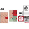 Notatnik A6 144k linia emblematy COCA-COLA mix wzorów CC022 MP Poland