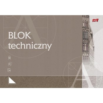 Blok techniczny szkolny A3 biały 10 kartek 190g UNIPAP