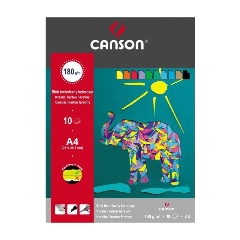 Blok techniczny A4 160g kolorowy 400075209 CANSON