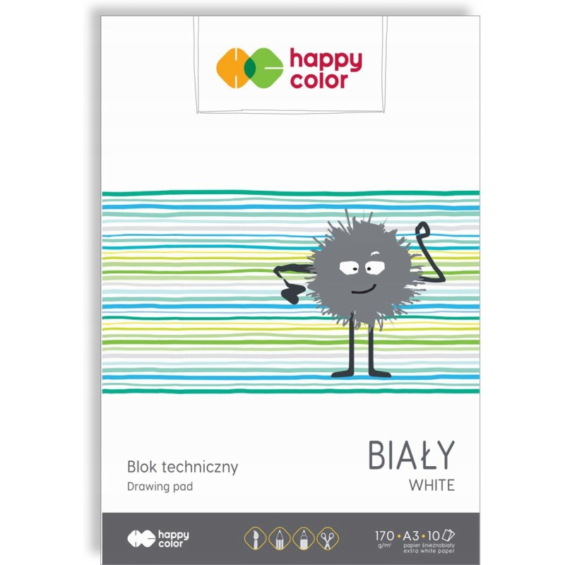 Blok techniczny A3 170g biały 3550 3040-0 HAPPY COLOR