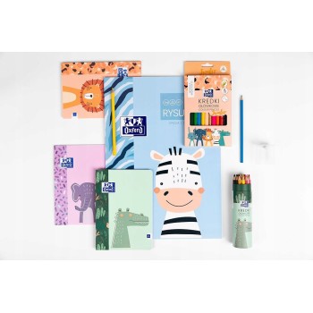 Blok rysunkowy szkolny A4 biały 20 kartek 120g KIDS 400170339 OXFORD