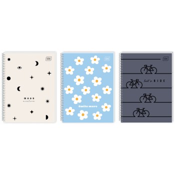 Kołonotatnik A5 80k kratka miękka oprawa INTERDRUK