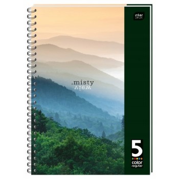 Kołozeszyt B5 160k 5 kolorowych registrów miękka oprawa INTERDRUK