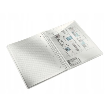 Kołonotatnik LEITZ WOW A4 80k PP kratka różowy 46380023