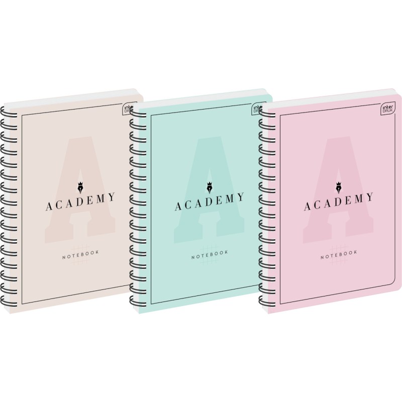 Kołozeszyt A4 100k. Kratka 90g ACADEMY PASTEL