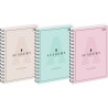 Kołozeszyt A4 100k. Kratka 90g ACADEMY PASTEL