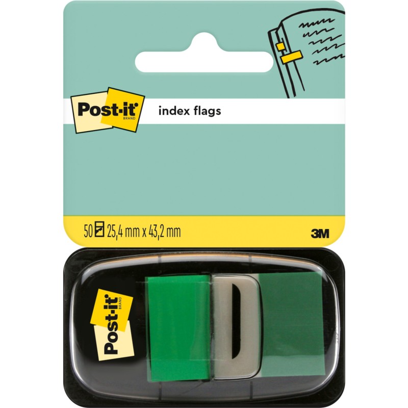 Zakładki indeksujące POST-IT 25x43mm zielone 680-3 50sztuk 3M