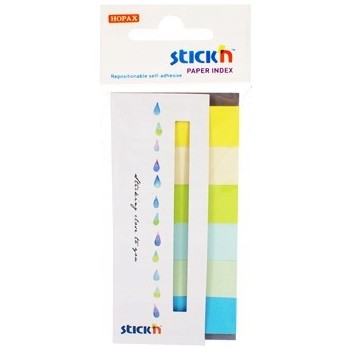 Zakładki papierowe 45x15mm 6 kolorów SUMMER 180 kartek 21596 STICK'N