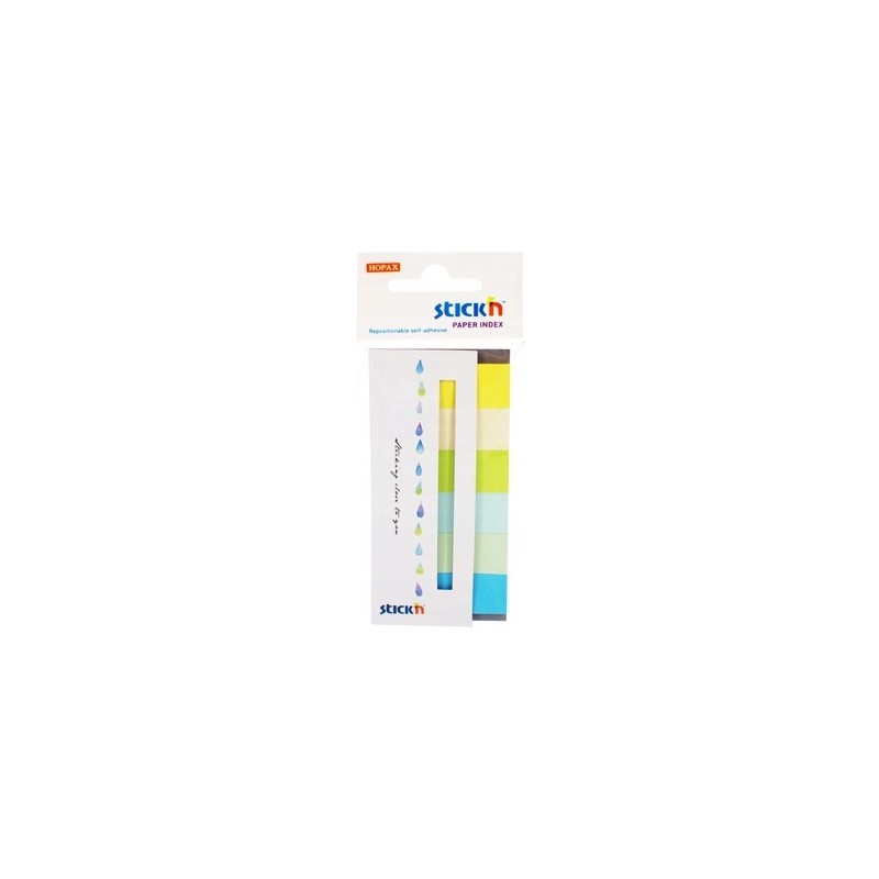 Zakładki papierowe 45x15mm 6 kolorów SUMMER 180 kartek 21596 STICK'N