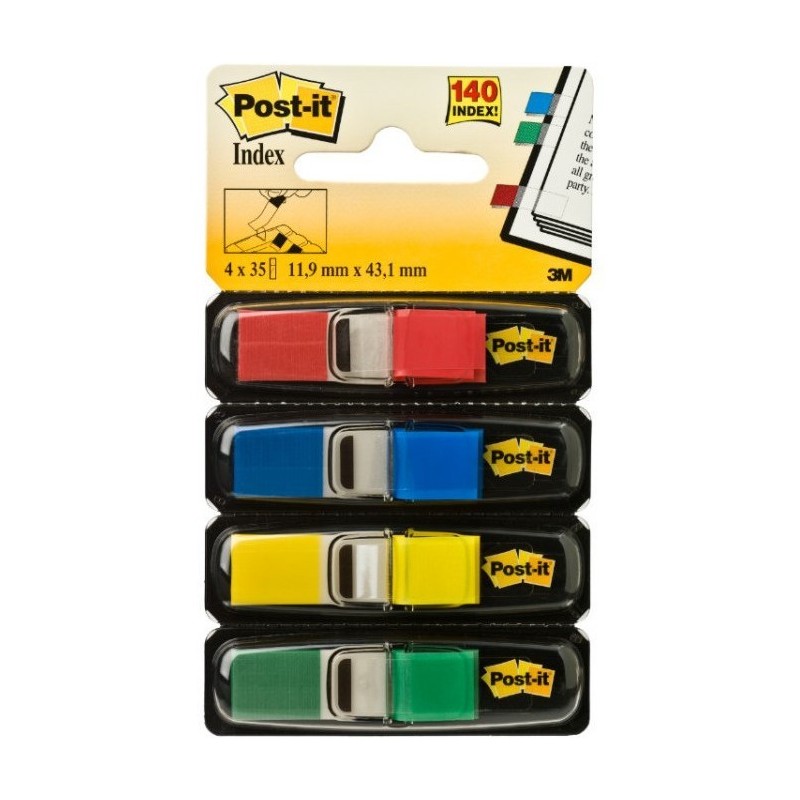 Zakładki indeksujące POST-IT 12x43mm 683-4 4x35szt 3M 70071353570