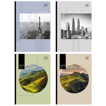 Zeszyt A5 96k kratka UV MIX WZORÓW INTERDRUK 7361