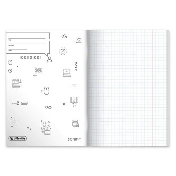Zeszyt szkolny przedmiotowy A5 60 kartek w kratkę 70g INFORMATYKA 9577370 HERLITZ