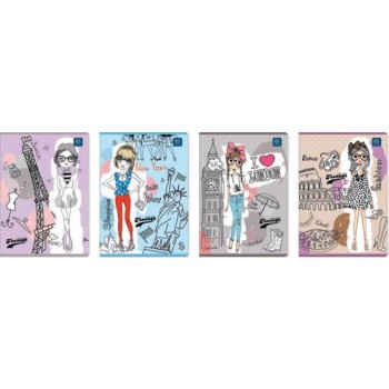 Zeszyt A5 16k kolorowa kratka mix UV INTERDRUK