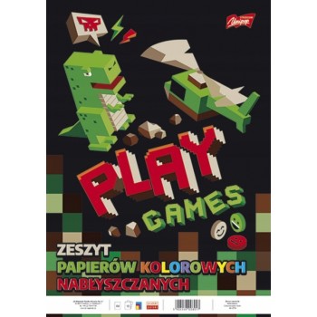 Zeszyt papierów kolorowych A4 10k nabłyszczany UNIPAP