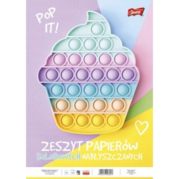 Zeszyt papierów kolorowych A4 10k nabłyszczany UNIPAP