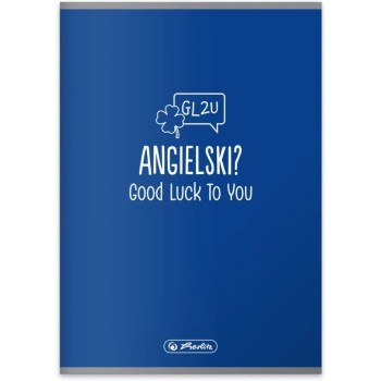 Zeszyt szkolny przedmiotowy A5 60 kartek w kratkę 70g JĘZYK ANGIELSKI 9577388 HERLITZ