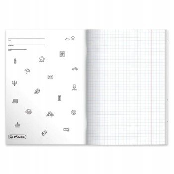 Zeszyt szkolny przedmiotowy A5 60 kartek w kratkę 70g JĘZYK ANGIELSKI 9577388 HERLITZ