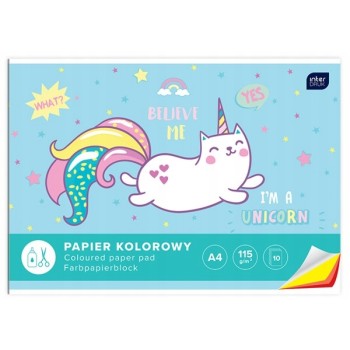 Zeszyt papierów kolorowych A4 10k INTERDRUK