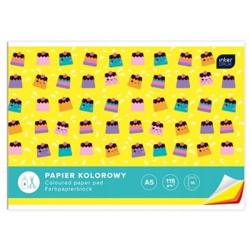 Zeszyt papierów kolorowych A4 10k INTERDRUK