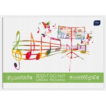 Zeszyt do nut B5 16k linia szeroka mix INTERDRUK