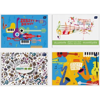 Zeszyt do nut B5 16k linia szeroka mix INTERDRUK