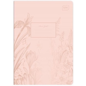 Zeszyt A5 80k kratka 70g METALLIC ROSE GOLD INTERDRUK