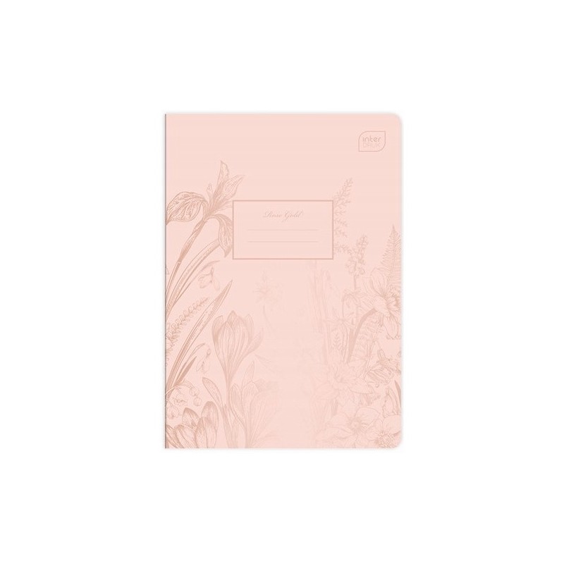 Zeszyt A5 80k kratka 70g METALLIC ROSE GOLD INTERDRUK