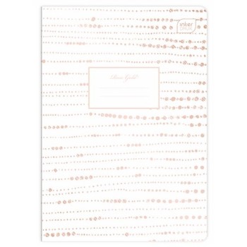 Zeszyt A5 80k kratka 70g METALLIC ROSE GOLD INTERDRUK