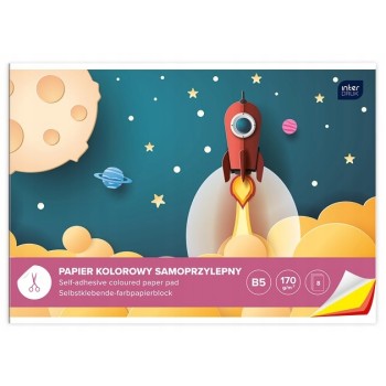 Zeszyt papierów kolorowych B5 8k samoprzylepnych INTERDRUK