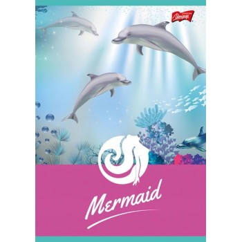 Zeszyt A5 16k 3linia dwukolorowa MIX laminowany dziewczęcy UNIPAP