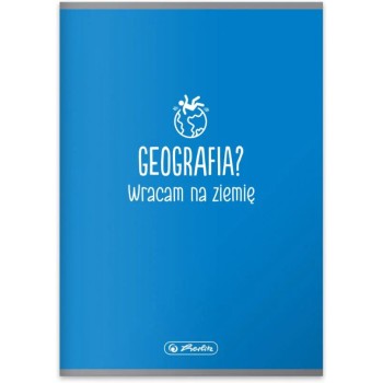 Zeszyt szkolny przedmiotowy A5 60 kartek w kratkę 70g GEOGRAFIA 9577354 HERLITZ