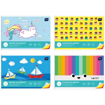 Zeszyt papierów kolorowych A5 10k INTERDRUK
