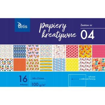 Zeszyt papierów kreatywnych A5 16k 100g KB029-04 TETIS