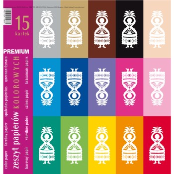 Zeszyt papierów kolorowych 28x28 PREMIUM 00806 KRESKA