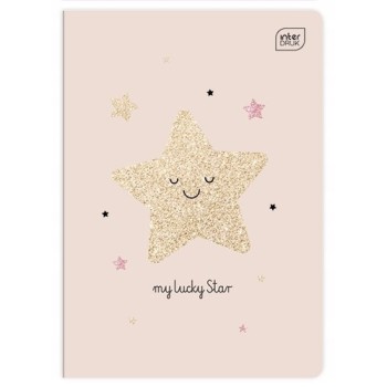 Zeszyt A5 16k 3linia GLITTER dziewczęcy INTERDRUK