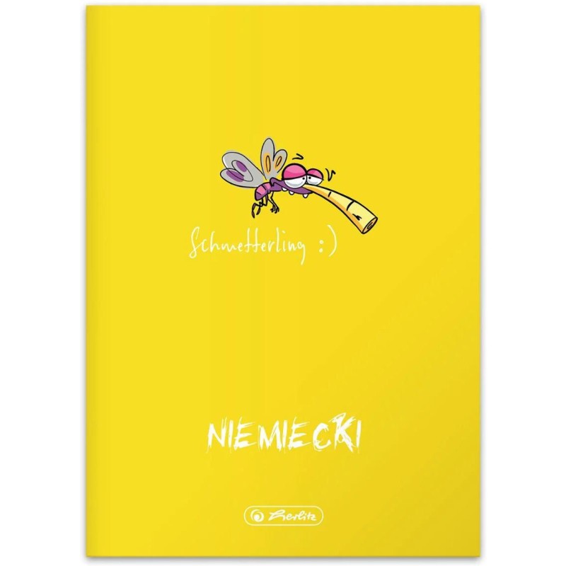 Zeszyt szkolny przedmiotowy A5 60 kartek w kratkę 70g JĘZYK NIEMIECKI 9500066 HERLITZ