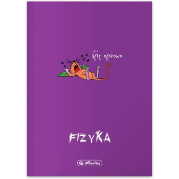 Zeszyt szkolny przedmiotowy A5 60 kartek w kratkę 70g FIZYKA 9500080 HERLITZ