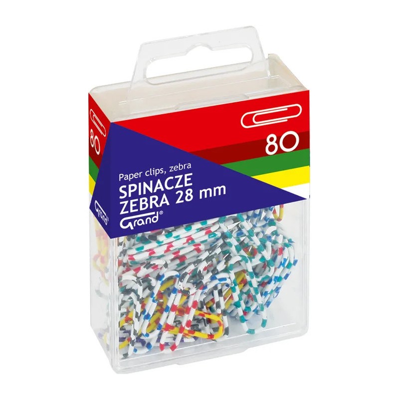 Spinacz okrągły zebra R28 GRAND 80szt. T4 110-1634