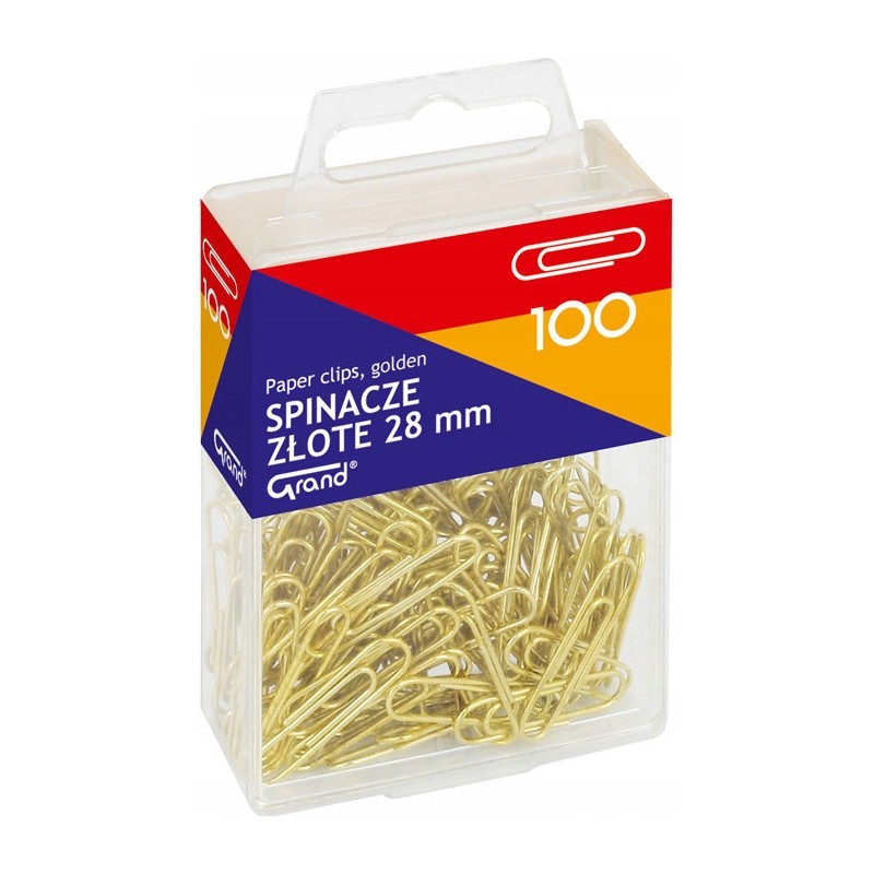 Spinacz złoty R-28 GRAND 100 sztuk T4 110-1633