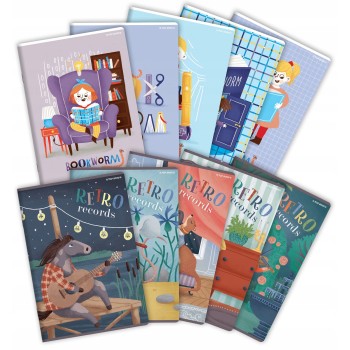 Zeszyt A5 32k linia podwójna kolorowa 70g BOOK/RETRO 400169401 TOP 2000