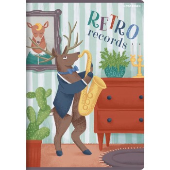 Zeszyt A5 32k linia podwójna kolorowa 70g BOOK/RETRO 400169401 TOP 2000