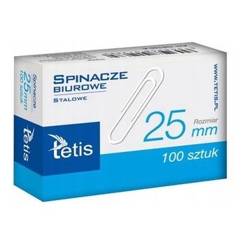 Spinacze biurowe 25mm (100szt.) GS140-A TETIS