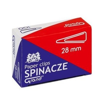 Spinacz T-28 mm GRAND trójkątny 10op x 100sztuk 110-1386