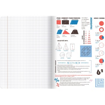 Zeszyt A5 60k kratka 70g ze ściągami MATEMATYKA 400169455 TOP 2000