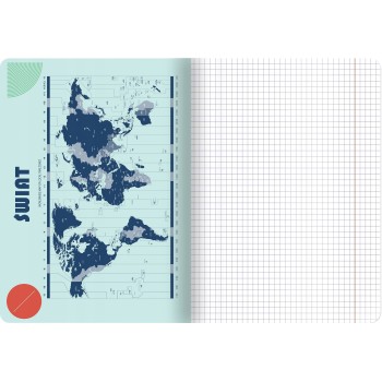 Zeszyt A5 60k kratka 70g ze ściągami GEOGRAFIA 400169461 TOP 2000