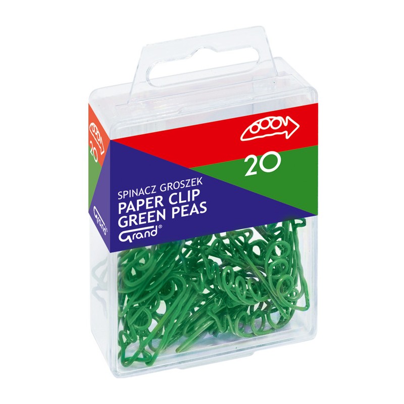Spinacz GROSZEK zielony T4 GRAND 20szt 110-1702